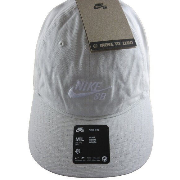 Nike SB Club Men's Unstructured Skate Cap Hat Light Bone White Size M/L NWT - Picture 3 of 8